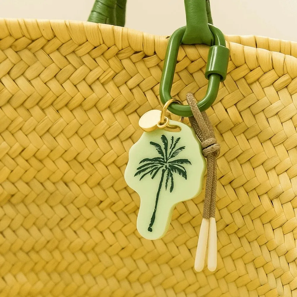 

Acrylic Charms Retro Rope Woven Pendant Geometric Contrasting Mobile Phone Pendant Car Keyring Cartoon Bag Chain Charms