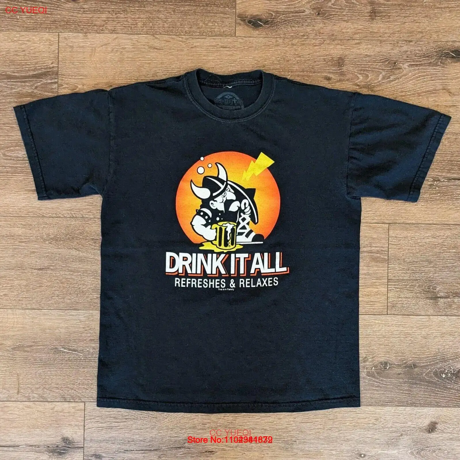 Drink It All cleaner parody t-shirt - SIZE M