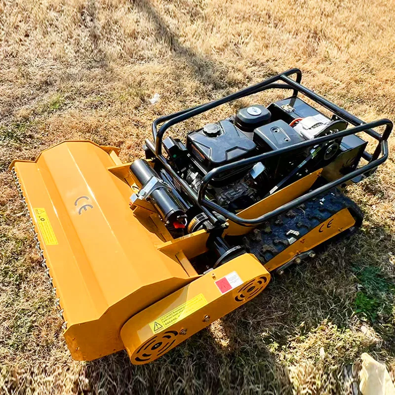 Customized Hot Top Small Crawler Remote Control Mower Farm Grass Blade Automatic Lawn Mower Robot Simple Commercial Lawn Mowing