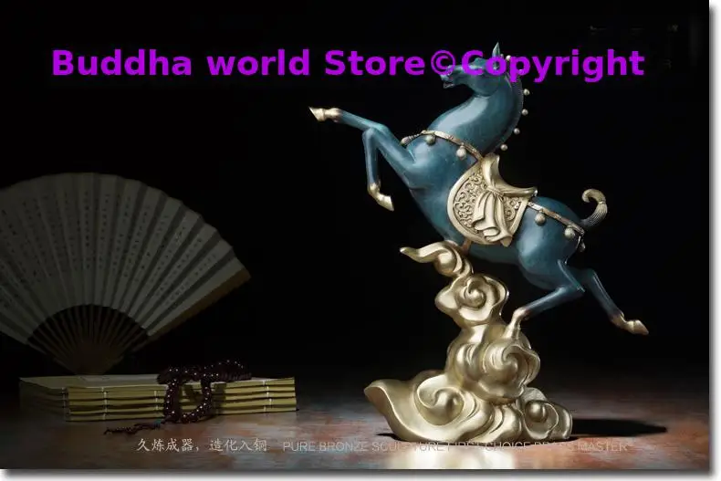 2025 TOP Master Collection Asia high grade Home company living room Success Royal CHINA TANG horse handmade brass art statue