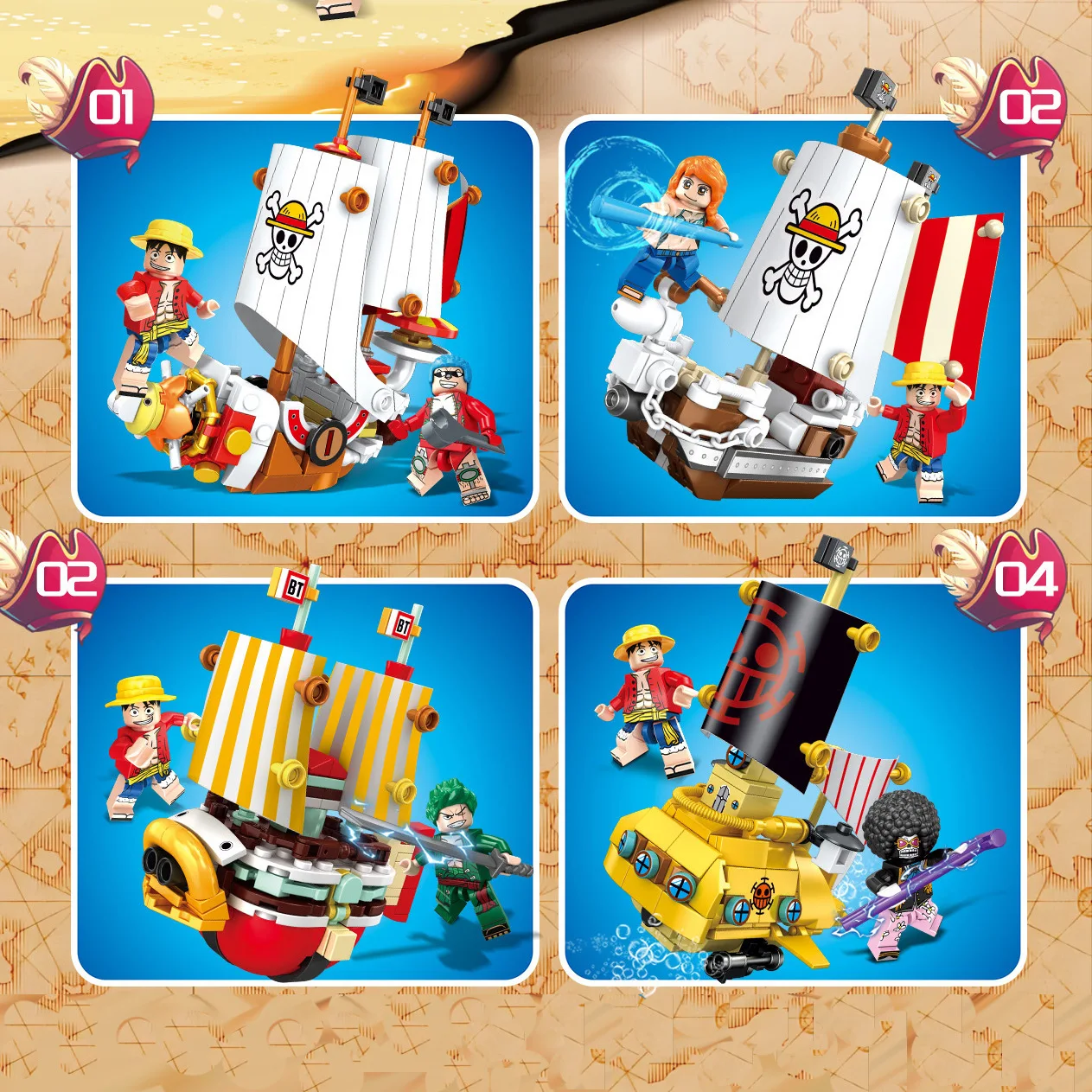 NOVO! Kit de Blocos de Montar  - Model Kit One Piece Going Merry avaliação e preço