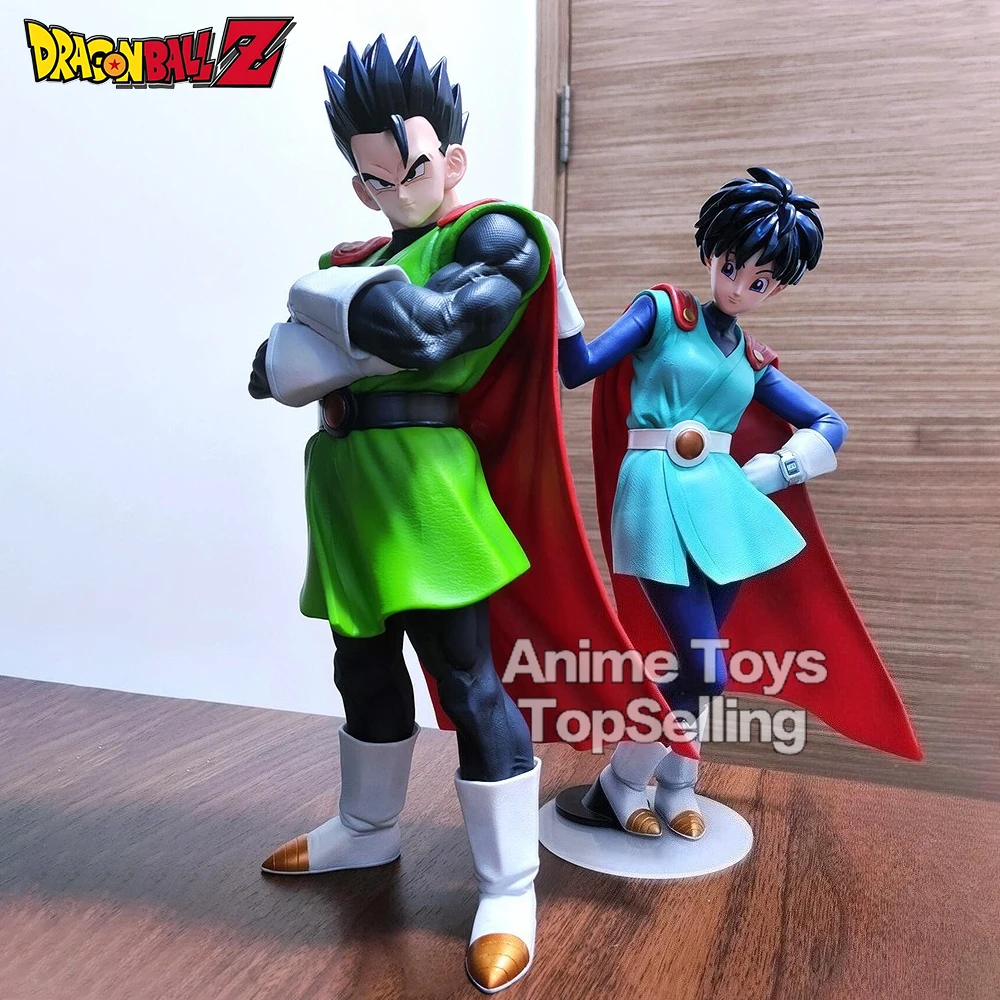 Figura de Dragon Ball de Anime de 29-32cm, gran Saiyaman Gohan Videl, figuras de acción, estatua de Pvc, adornos de escritorio, colección, modelo de juguetes, regalo