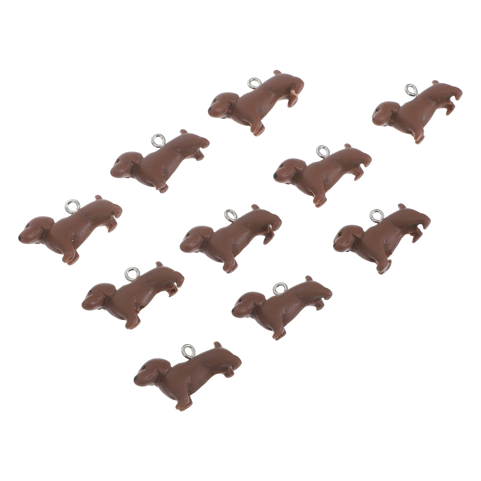 

10 Pcs Dachshund Pendant Alloy Enamel Pendants Bling Charms for Jewelry Making Bulldog Crafts