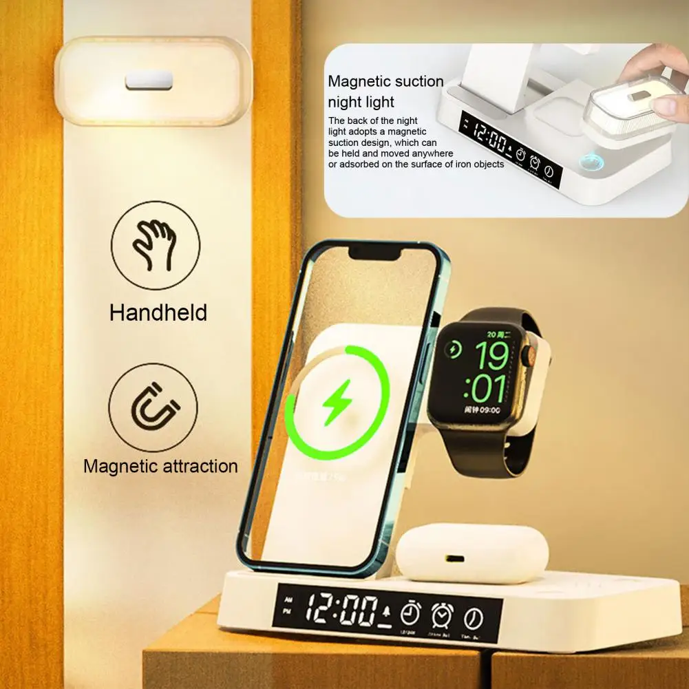 

Professional Wireless Phone Charger Universal 3 in 1 Stable Output Wireless Charging Station Phone Accessories