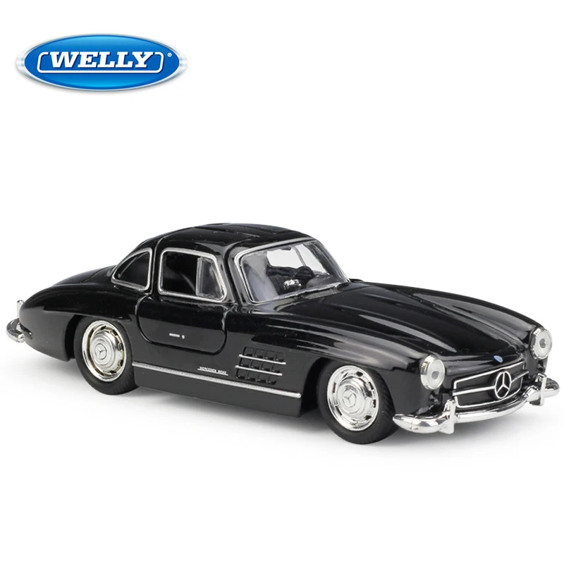 

WELLY Diacast Car 1:36 Model Mercedes-Benz 300SL Classic Car Alloy Simulation Pull-Back Model