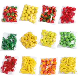 20Pcs/Set Plastic Artificial Simulation Mini Fake Fruit Decor Lemon Strawberry Oranges Props Home Decoration Accessories