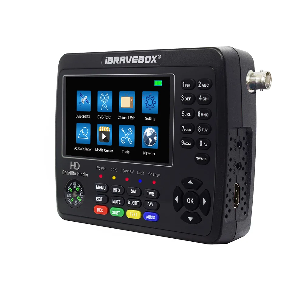 جهاز قياس iBRAVEBOX V10 Finder Pro+ جهاز قياس الأقمار الصناعية DVB-S/S2/S2X/T/T2/C/H.265+AHD(8MP) vs ST-5150 ws-6980 gtmedia V8 Finder2 pro