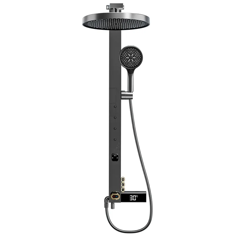 

All copper shower shower set household rain shower bathroom pressurized bath digital display toilet bathroom bath