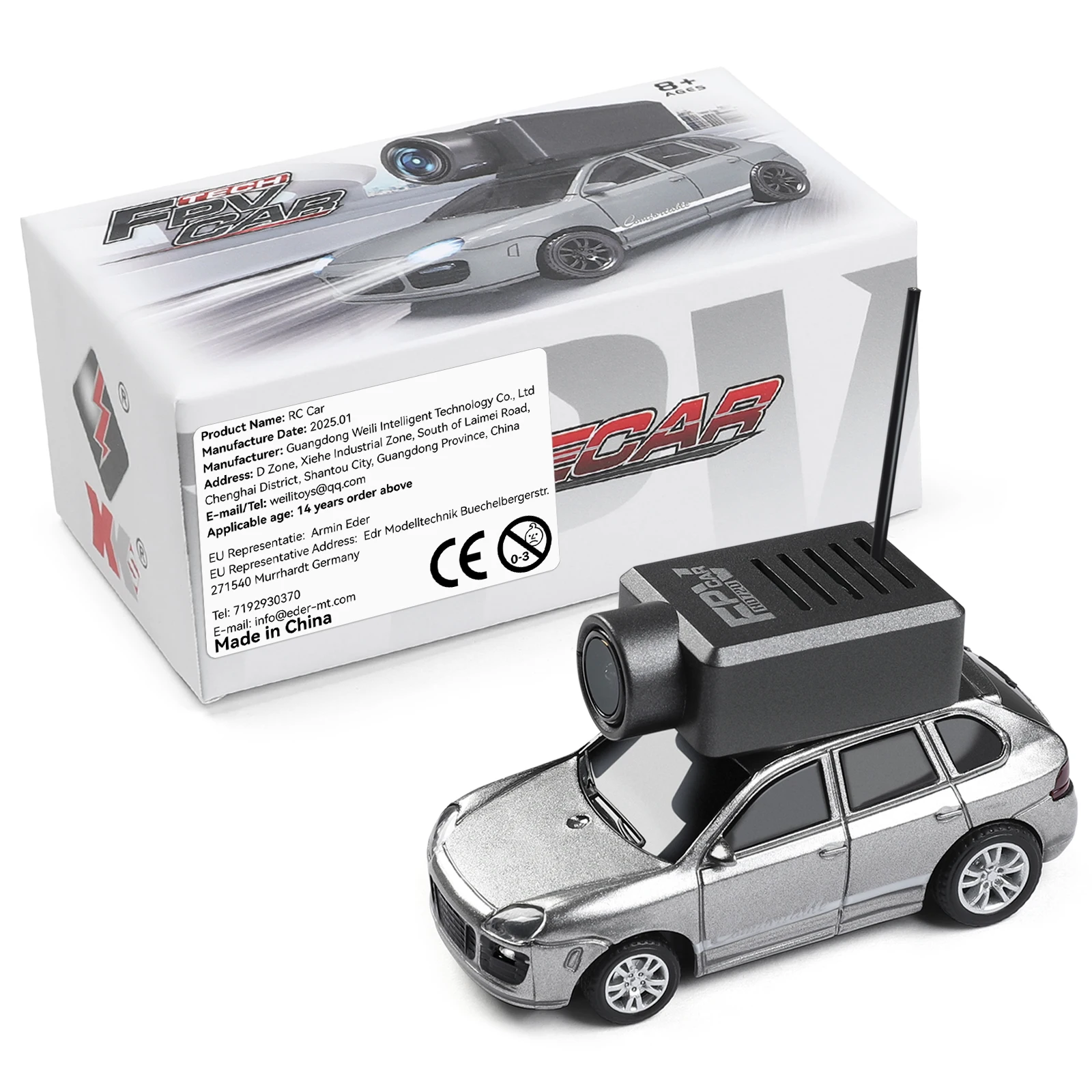 Nouveau WLtoys RC voitures 1:64 Mini Porsche 6401 HD caméra APP contrôle RC tout-terrain Mini voiture