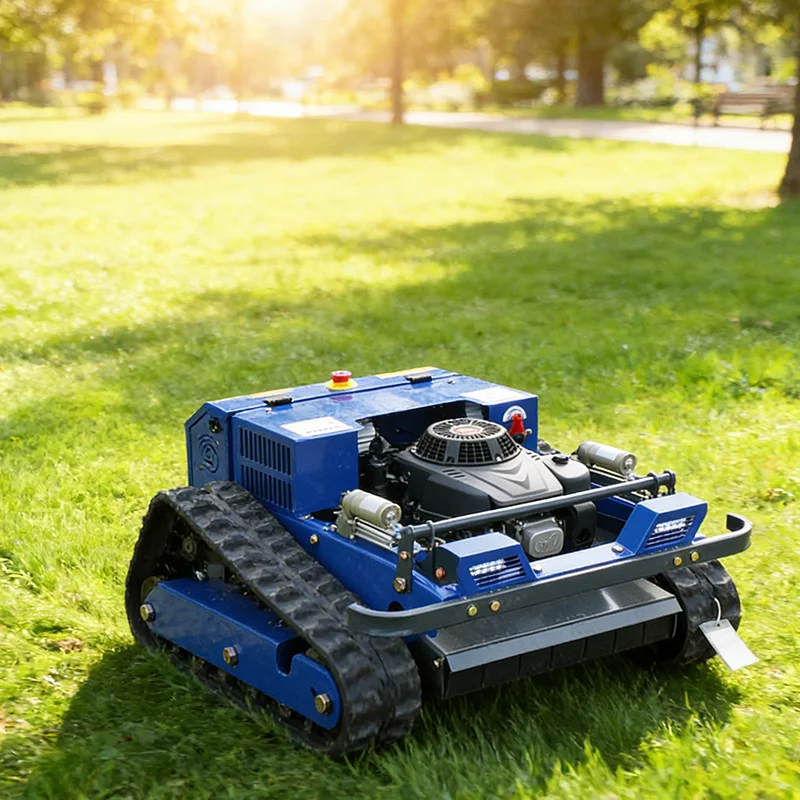 

Customized remote-controlled crawler lawn mower, suitable for orchards and sloping fields, efficiently clears and weeds