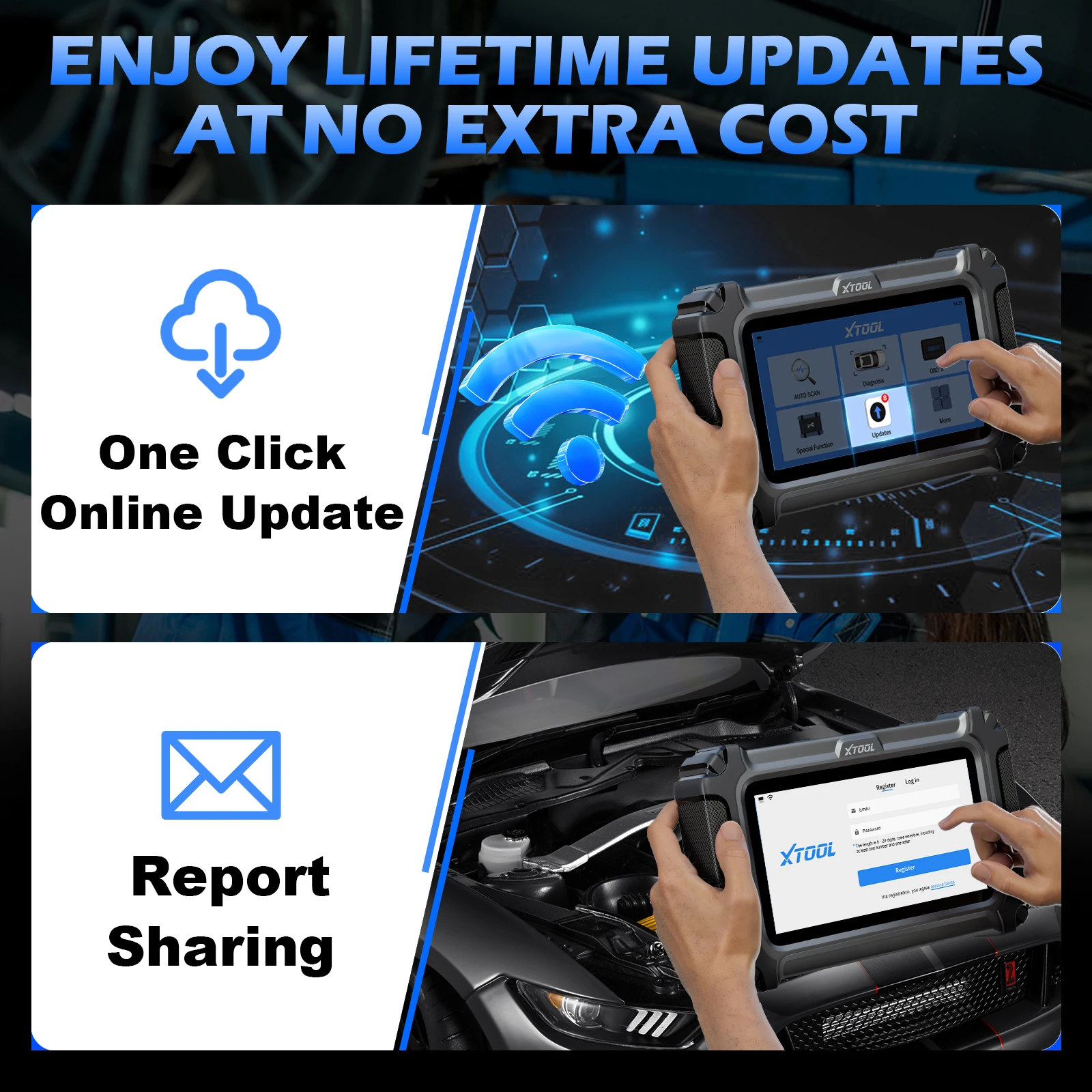XTOOL D5 OBD2 Automotive Scanner Auto VIN OIL Reset Live Data 5 System Diagnostic Tool Built-in FCA/CANFD Lifetime Free Update view 6