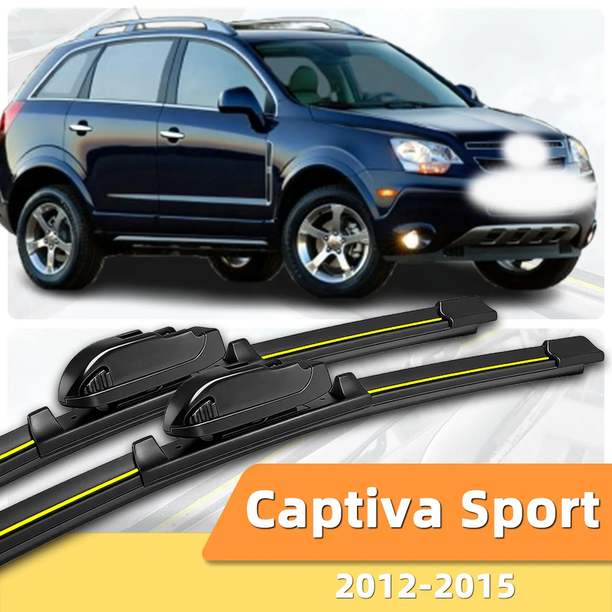 

2PCS Car Windshield Wipers Are Suitable For Chevrolet Captiva Sport (2012-2015) Natural Rubber Stable And Durable Wiper Blades