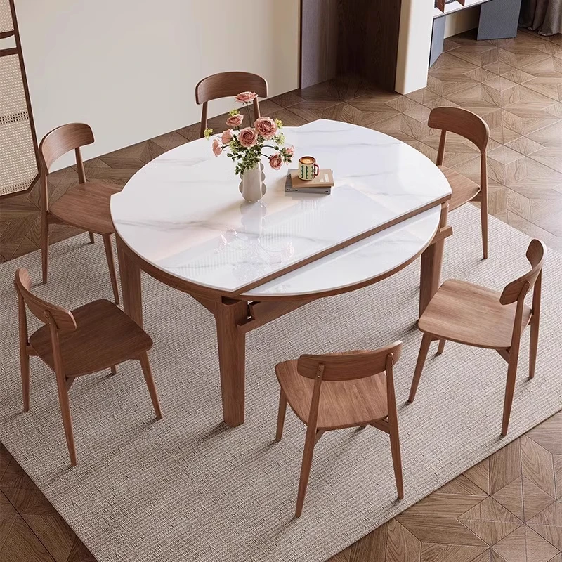 Solid Wood Modern Dining Table - Nordic Minimalist Design