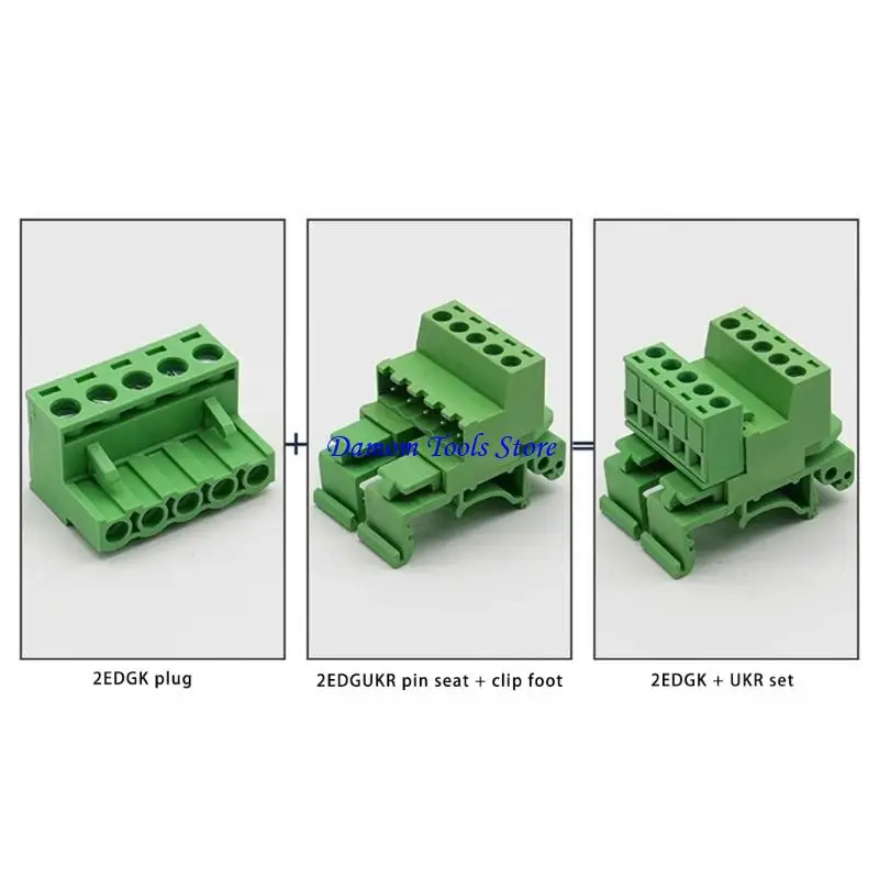 57BE High Performances Type Terminals Block 5.08mm Spacing For 10Amp 300Volt Application Screw Plug-in Connector