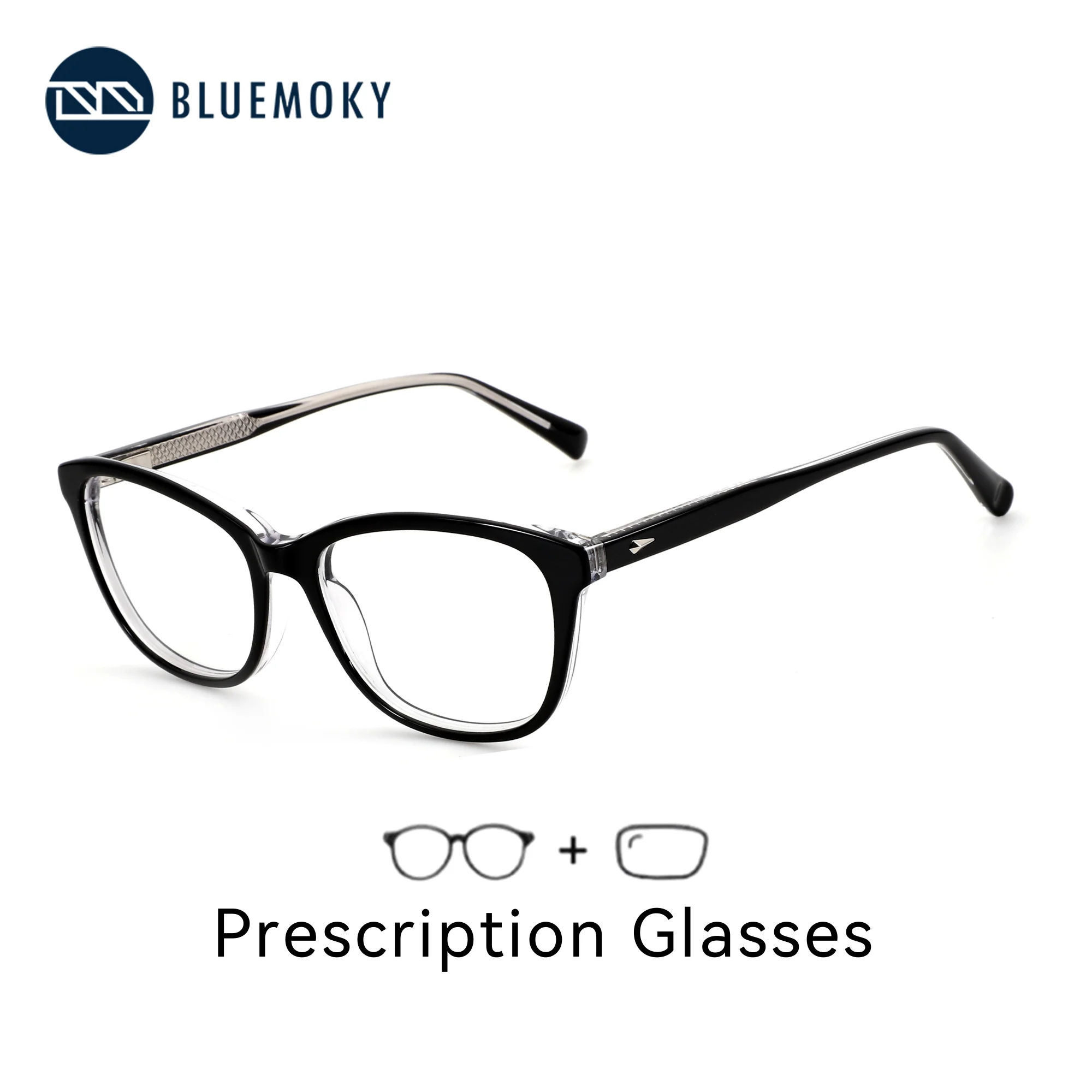 

BLUEMOKY Acetate Square Prescription Glasses For Women Multifocal Progressive Optical Eyeglasses With Recipe Myopia Eyewear