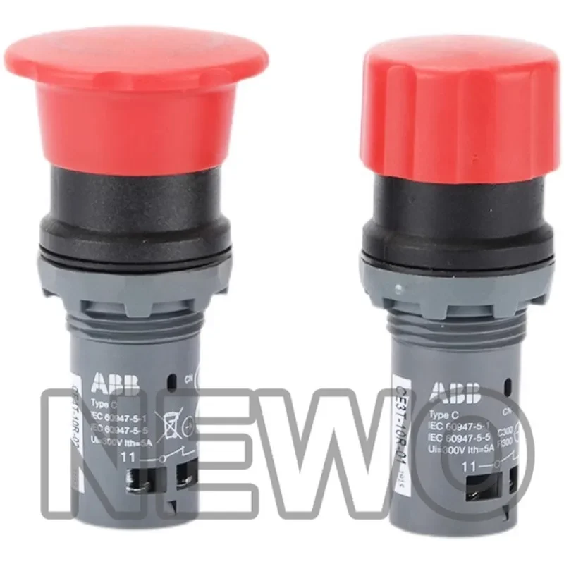 Original  ABB CE3T Series Mushroom Head Buttons CE4P-10R-01 CE3T-10R-10 CE4T-10R-10 CE3P-10R-01 CE3P-10R-11 CE4P-10R-02