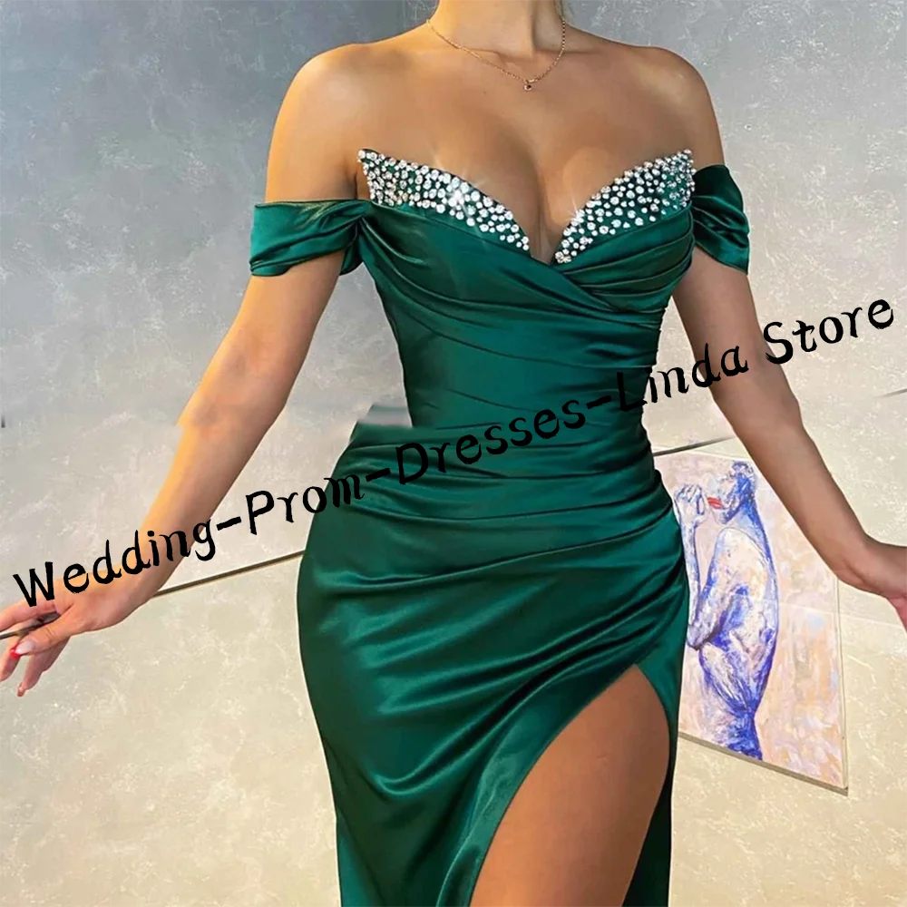 

Elegant Sweetheart Beading Side Split Mermaid Formal Evening Dresses Birthday Party Prom Gowns Customized