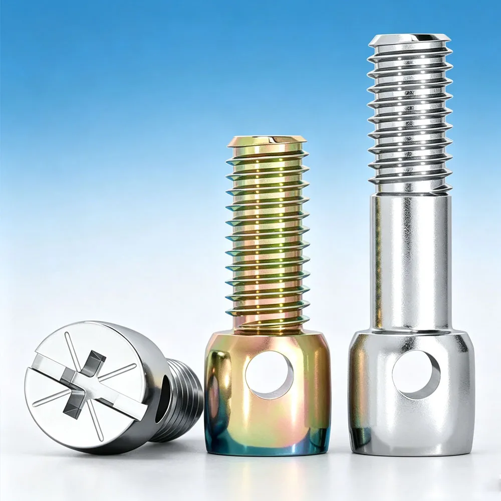 M3 M4 M5 M6 Meter Box Lead Seal Screws, Cross Head Bolts with Hole, 304 Stainless Steel or Zinc Plated