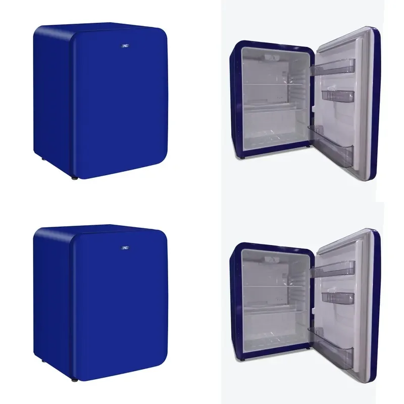 Retro Single Door Refrigerator Customizable Mini Freezer for RV Car Hotel Compact Electric Compressor