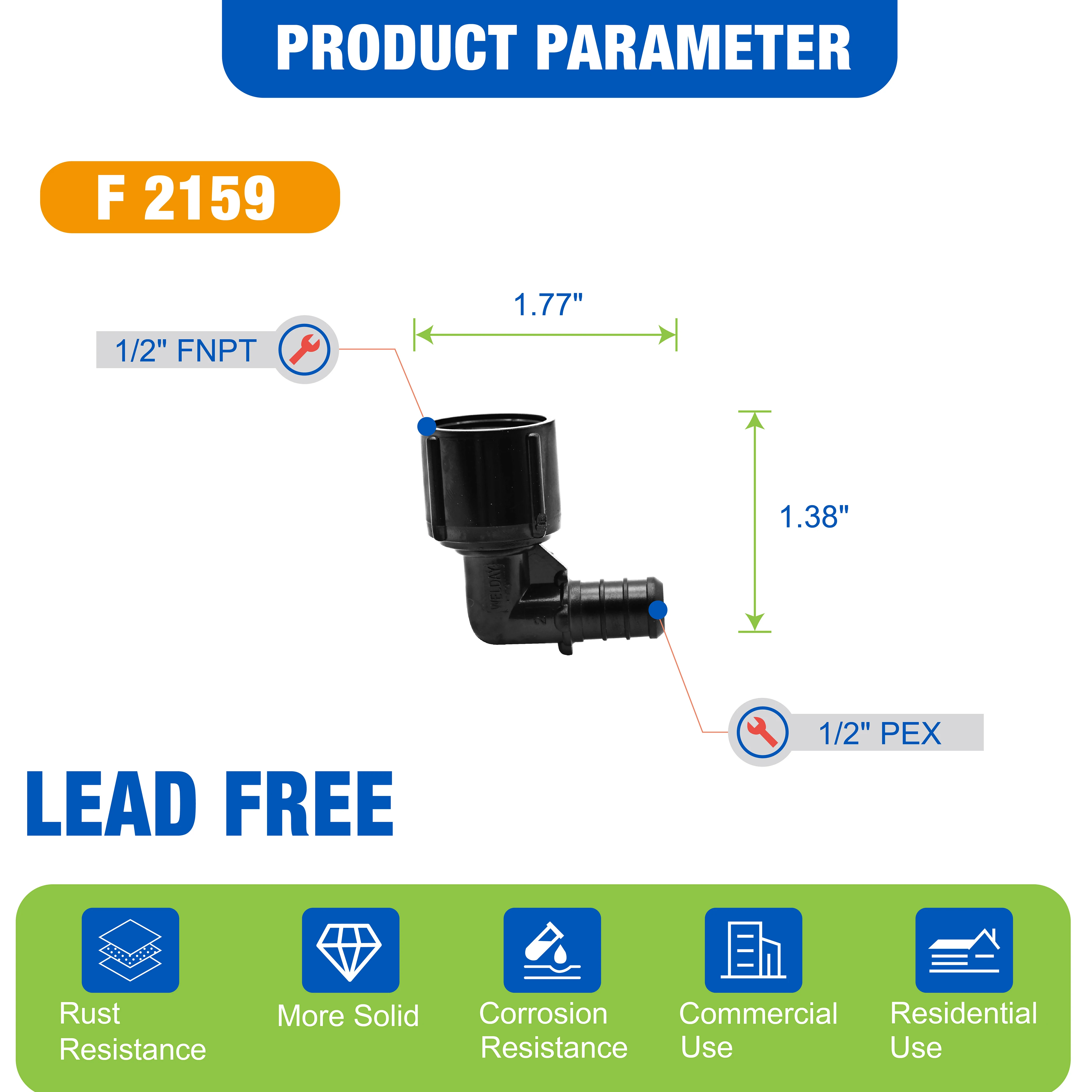 KING SMART Crimp/F2159 PEX 1/2