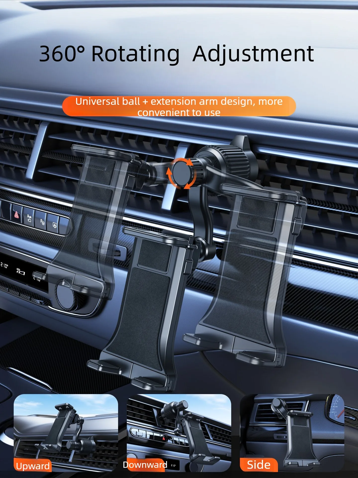 Eary Z Fold 8 Autohalterung für Lüftungsschlitze für faltbare Handys 360° ° Drehbarer Tablet-Ständer für Galaxy Z Fold 8 Ultra 7 6 5 iPhone – Detail 2