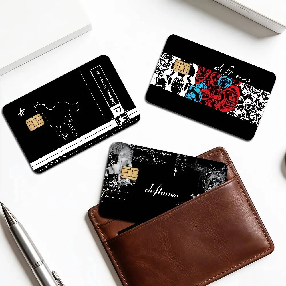 Band D-Deftones 2024 Anime Cartoon Skin Stickers Film Tape Case for Big Credit Debit Card Front Side
