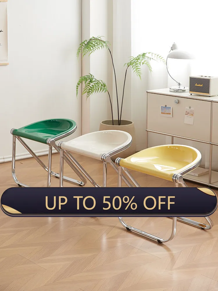 Foldable Lightweight Stool Portable Space-Saving Design Perfect for Home Outdoor Camping Picnic