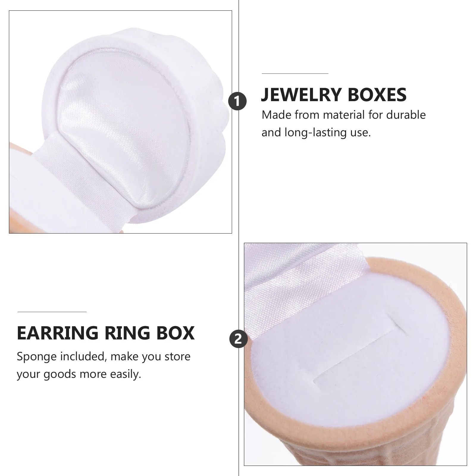 

1Pcs Ice Cream Ring Box Creative Jewelry Case Unique Engagement Wedding Proposal Ring Storage Creative Jewelry Case