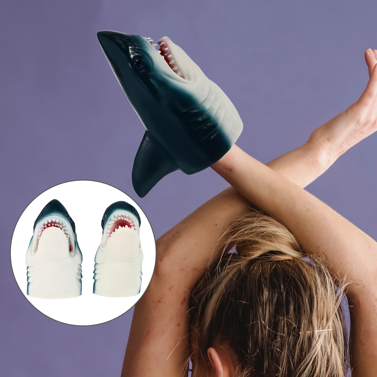 2 stks Haai Arm Marionet Handspeelgoed Zacht Plastic Kinderen Verjaardagscadeau Dier Rollenspel Puppets Educatief Speelgoed