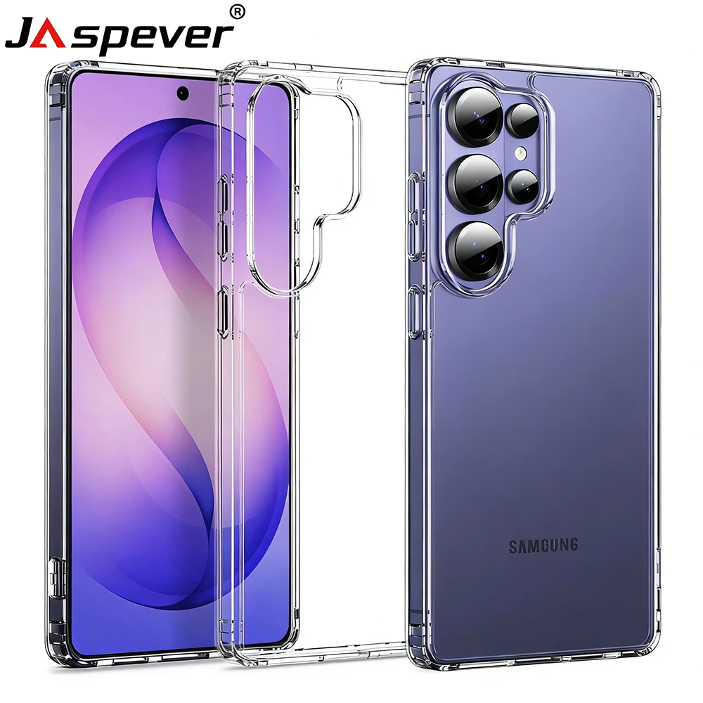 Transparent Hybrid Hard PC Case For Samsung Galaxy S26 S25 Ultra Plus S26Ultra S26+ Clear Soft Shell Ultra Thin Cover S25Ultra