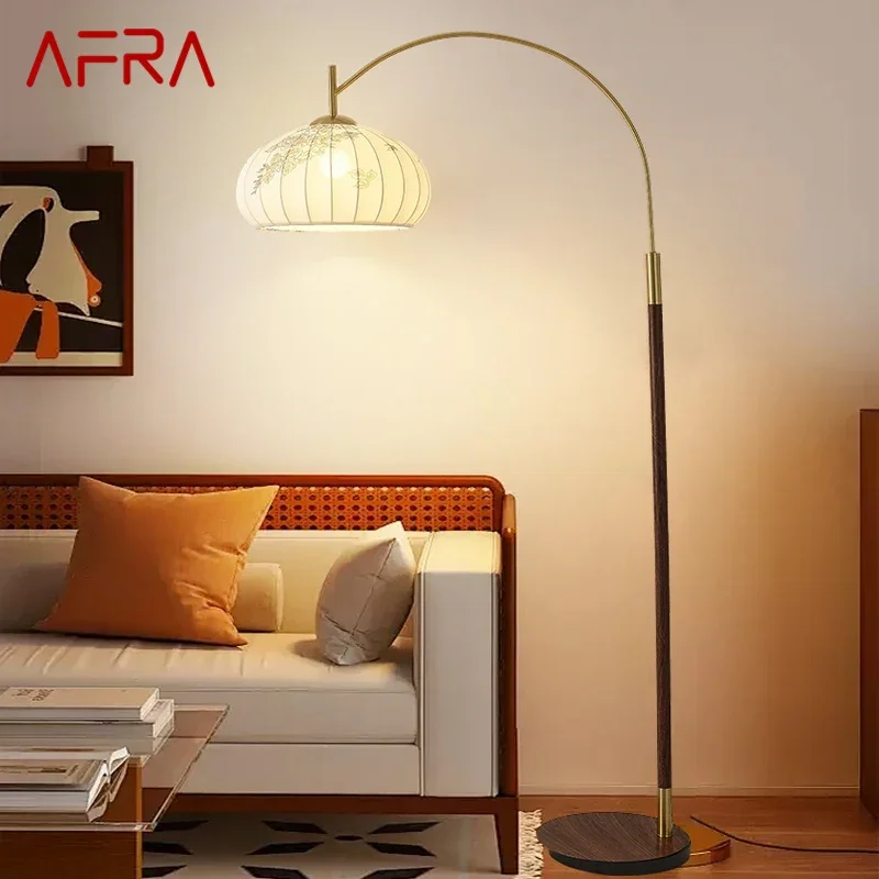 AFRA Contemporary Floor Lamp Luxury Living Room Bedroom Study Villa Hotel LED Retro Creativity Decorative Standing Light