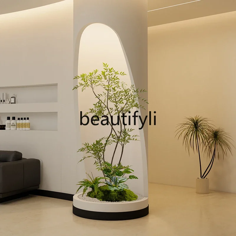 Simulation green plants micro-landscape cream wind indoor landscaping decorative plants simple and advanced sense