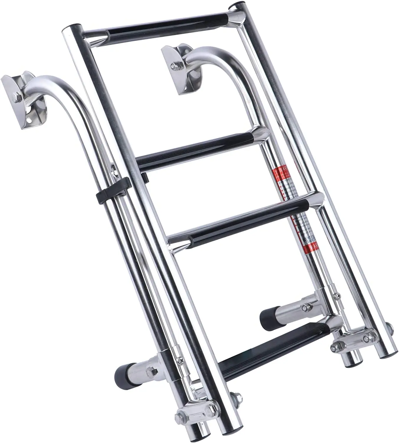 Boat Accessories Marine 4 Step Folding Ladder Boat Marine Stainless Steel Pontoon Ladder Polished 2+2 Step