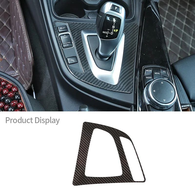 

For BMW 3 Series F30 2013-2019 Real Carbon Fiber Central Control Gear Shift Panel Cover Car Interior Accessories LHD