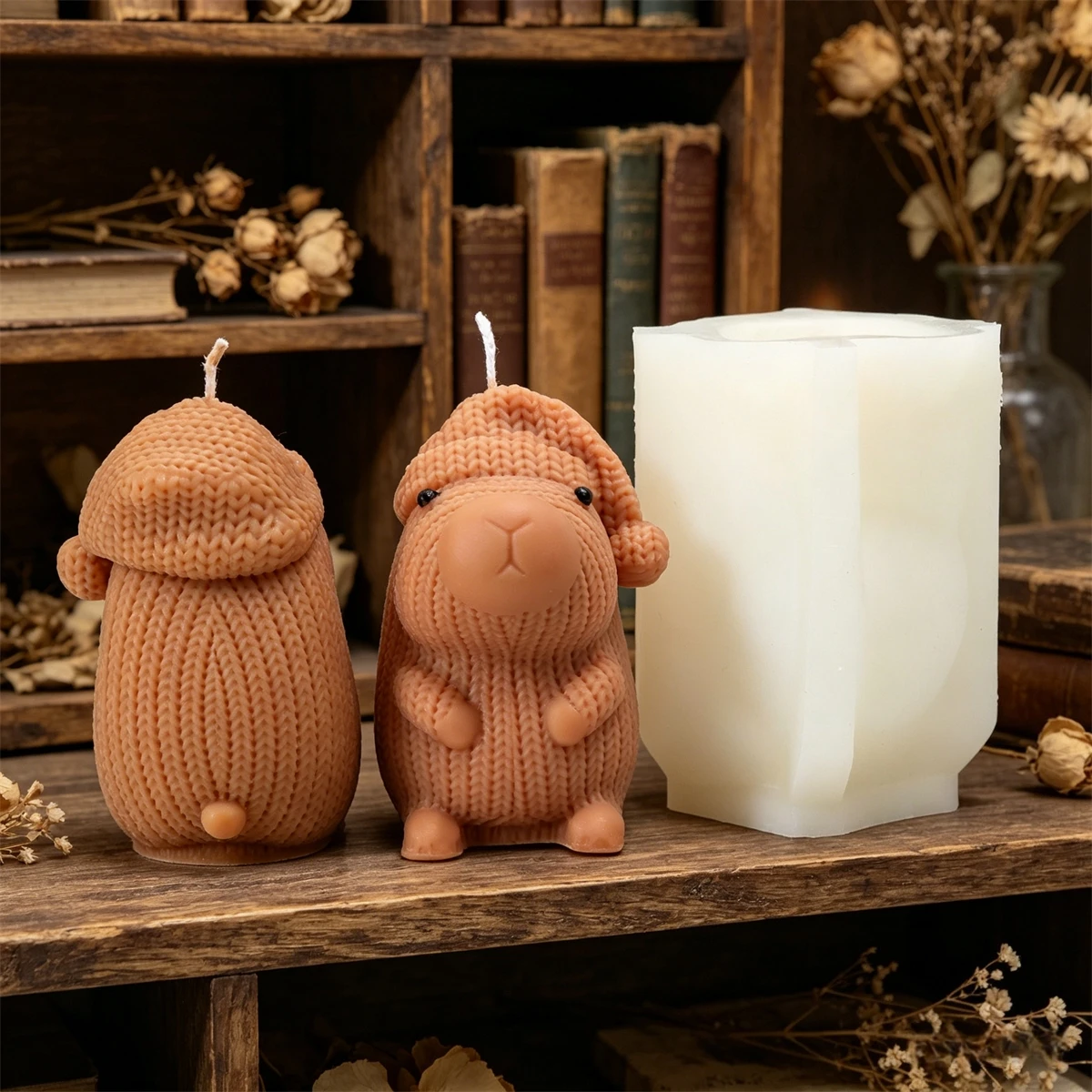 3D Capybara Candle Silicone Mold Cute Capybara Animal Shaped Epoxy Resin Mold DIY Soap Candle Plaster Home Decor Gift