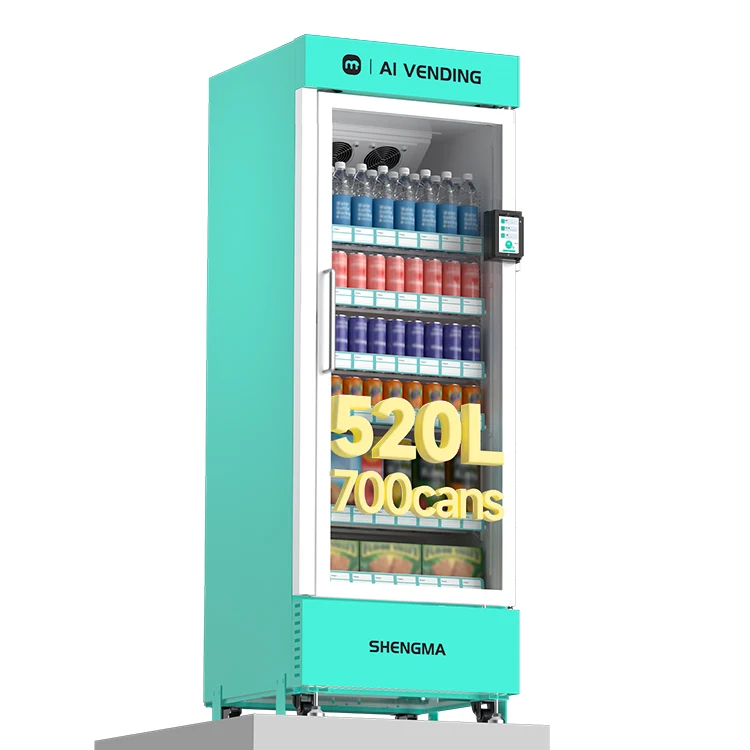 Alibaba777 ペイジ Shengma Smart AI Vending Machine 24/7 Unattended Retail 520L