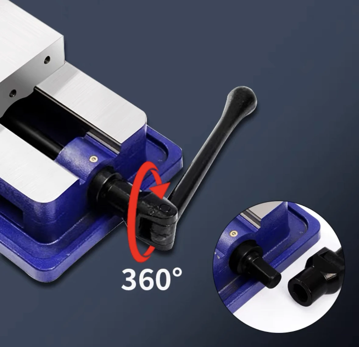 Picture 5: 5-inch bench vise, high clamping force, Model 125 jaws, manual machine tool, mechanical parallel vise