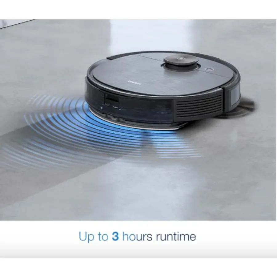 T8 AIVI Vacuum & Mop Robot with Advanced Laser Mapping and AI Object Recognition & Avoidance - Black(Renewed)