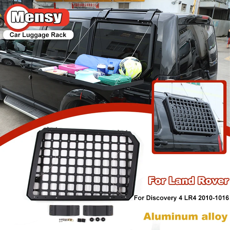 For Land Rover Discovery 4 LR4 2010-1016 Foldable Frame Car Rear Window Glass Armor Shelf Storage Racks Car Exterior Accessories