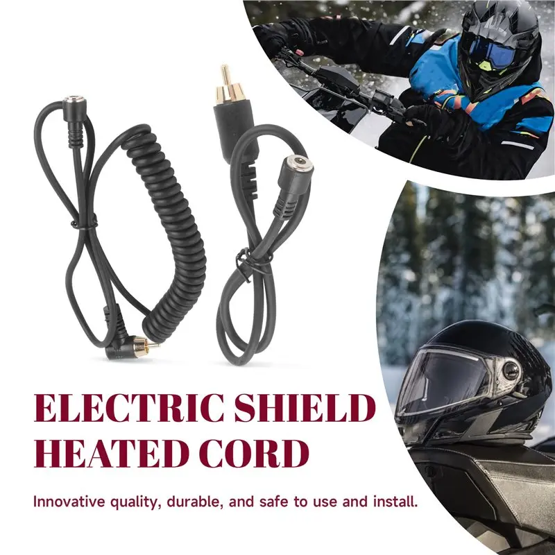 ?Snowmobile Helmet Heated Shield Cord Replacement- Magnetic Cord For Electric Shield Wire Heated 150Cm