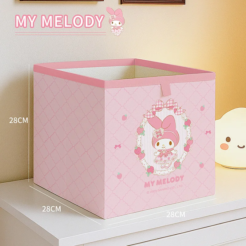 Kawaii Sanrio Desktop Storage Box Foldable Toy Sundries Underwear Cosmetic Stationery Organizer T-Shirt Wardrobe Storage view 5