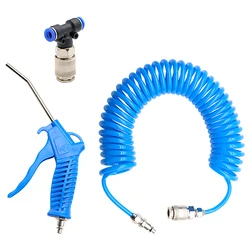 New Dust Blows Hose Tool Set Air Duster 5m Recoil Hose Multi Truck Dust Blower Clean 5.5mm Steel Nozzle Blower Spray Tool Kit