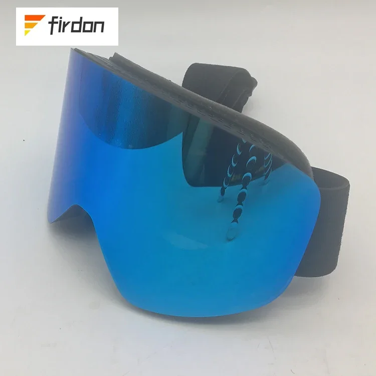 Wholesale Custom Frameless Magnetic Ski Snow Goggles with Anti-Fog Feature