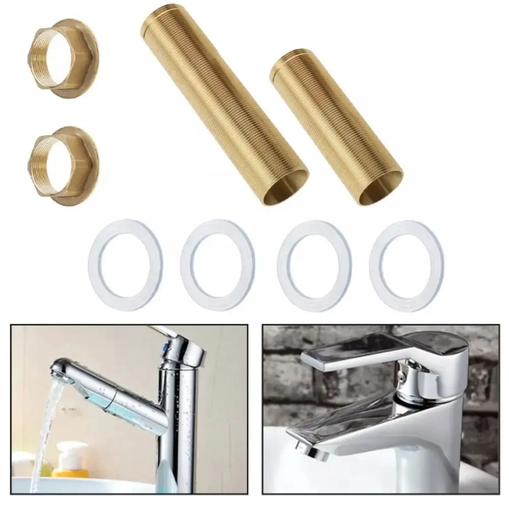 Stainless Steel Faucet Fixed Foot 30 Plus Filament Extension Nut Tap Repair Nut Hot Cold Water Faucet Accessories