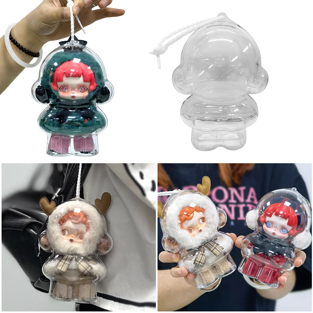 Transparent Protective Case Portable Organizer Box Storage Case for Skull Panda Winter Movement