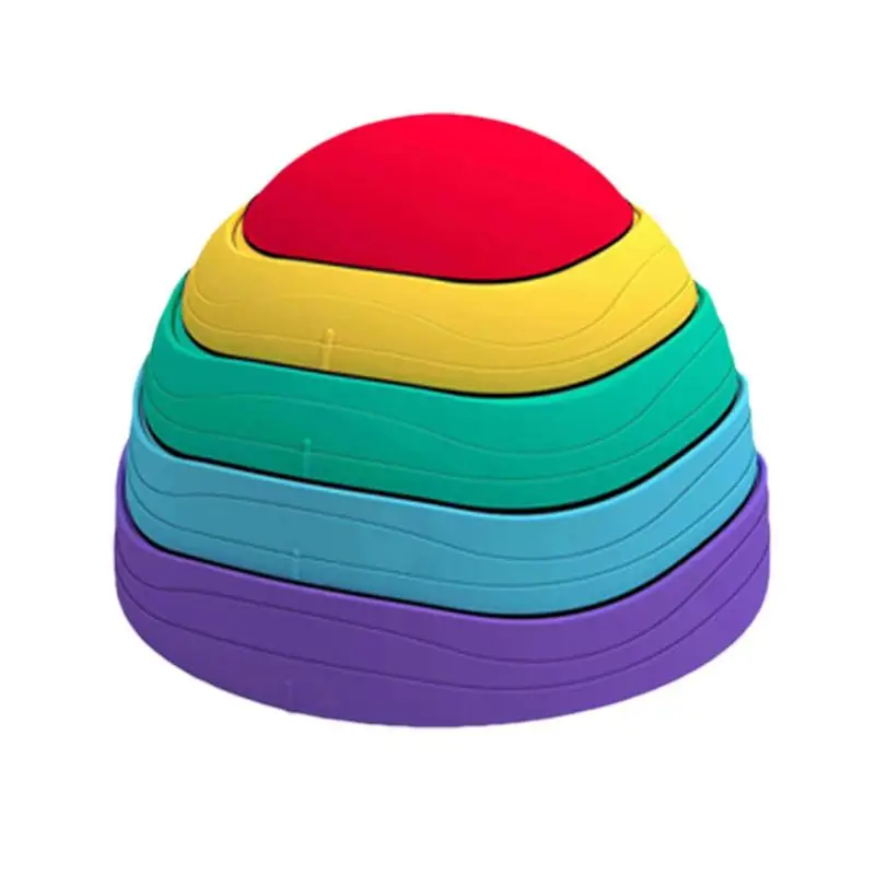 

Balancing Stones For Kids Stackable Balance Stones Obstacle Balancing Stones Non-Slip Colored Sensory Integration Training