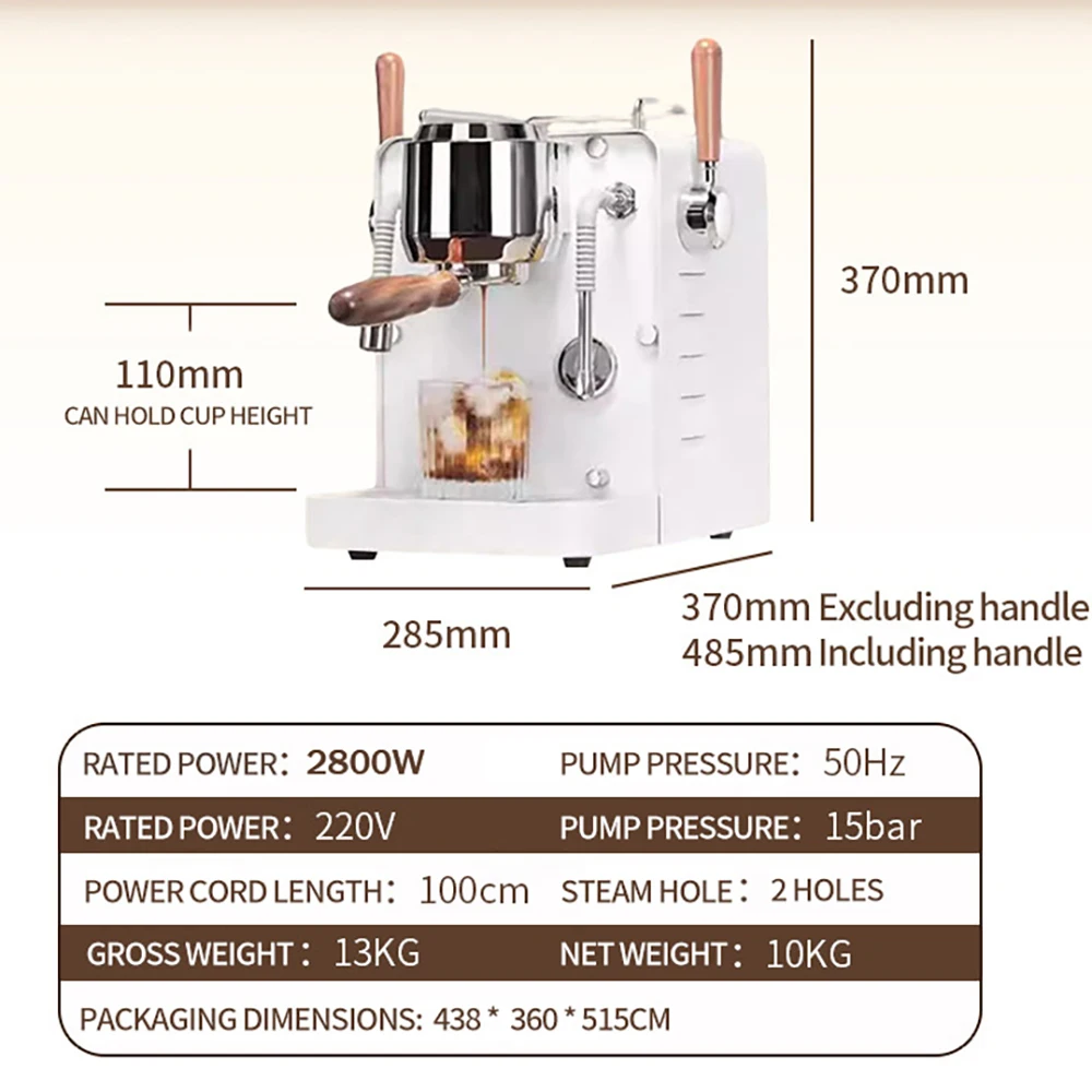 XEOLEO Semi-automatic Coffee Milk Froth Maker Steam Machine Espresso Maker Commercial Steam Milk Foamer Coffee Espresso Machine