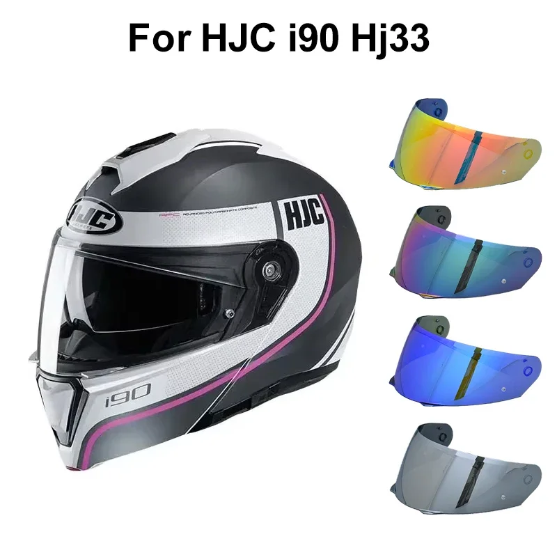 HJ-33 Motorcycle Helmet Visor Lens for HJC HJ-33 I90 Replace Anti-UV Anti-Scratch Dustproof Wind Shield Motorcycle Accessories