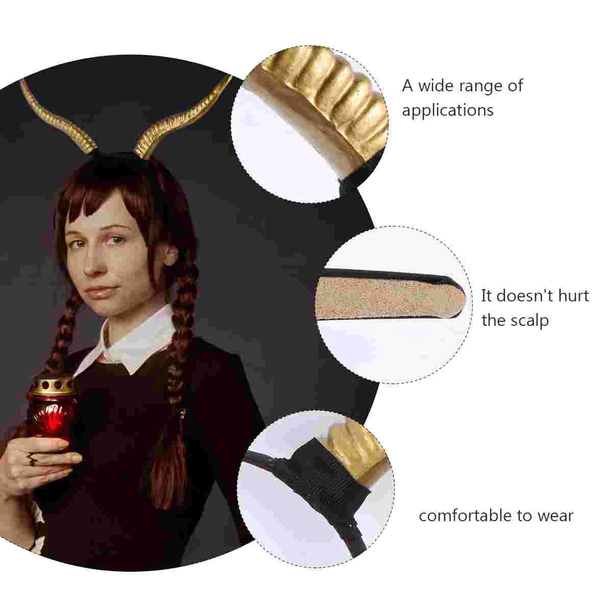 Claw Headband Halloween Hair Gothic Headdress Fashion Horn Hoop Accessories Black