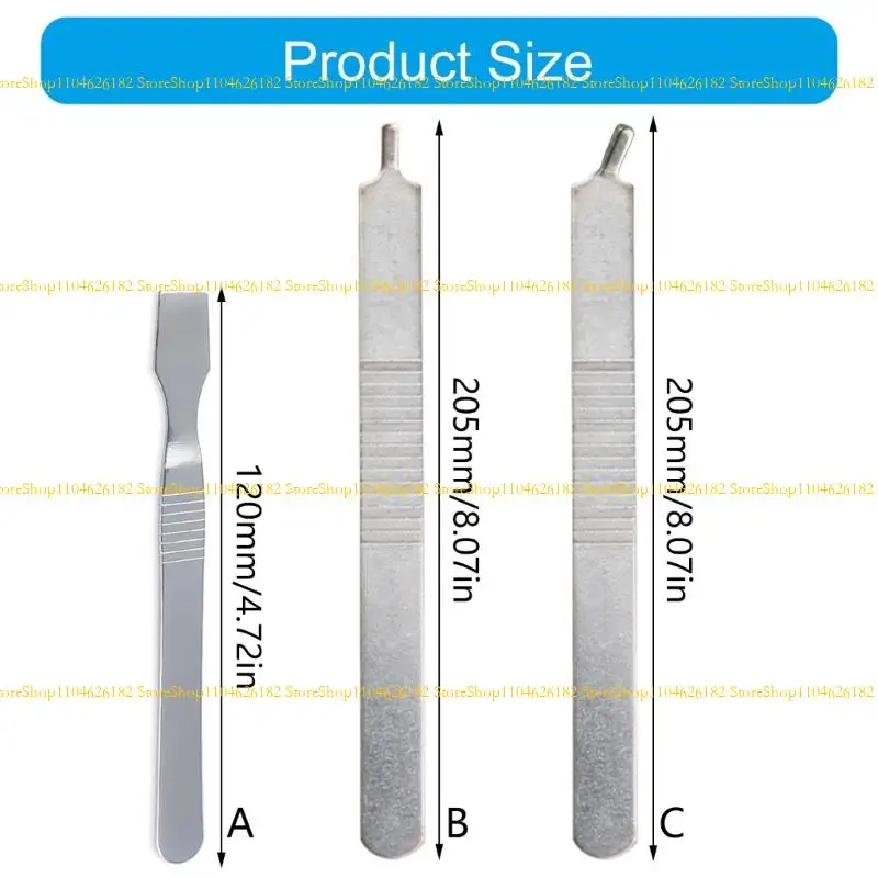 Q2Q4 5Pieces Stainless Steel Scraper Antislip Handle Disassembly Tool